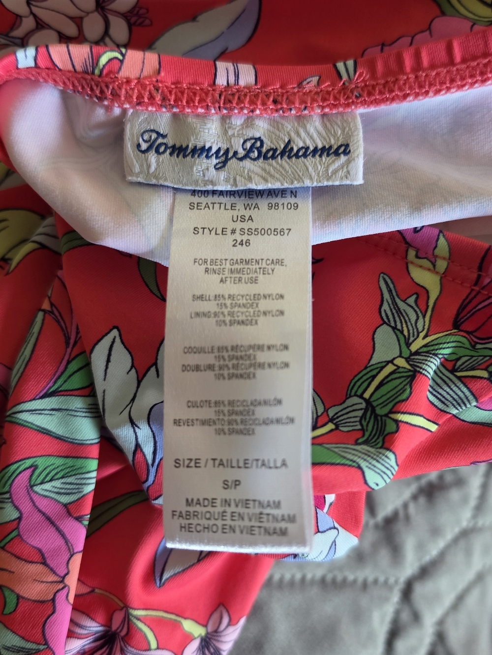 TOMMY BAHAMA FLORAL COVER-UP HALTER DRESS - Picture 5 of 6